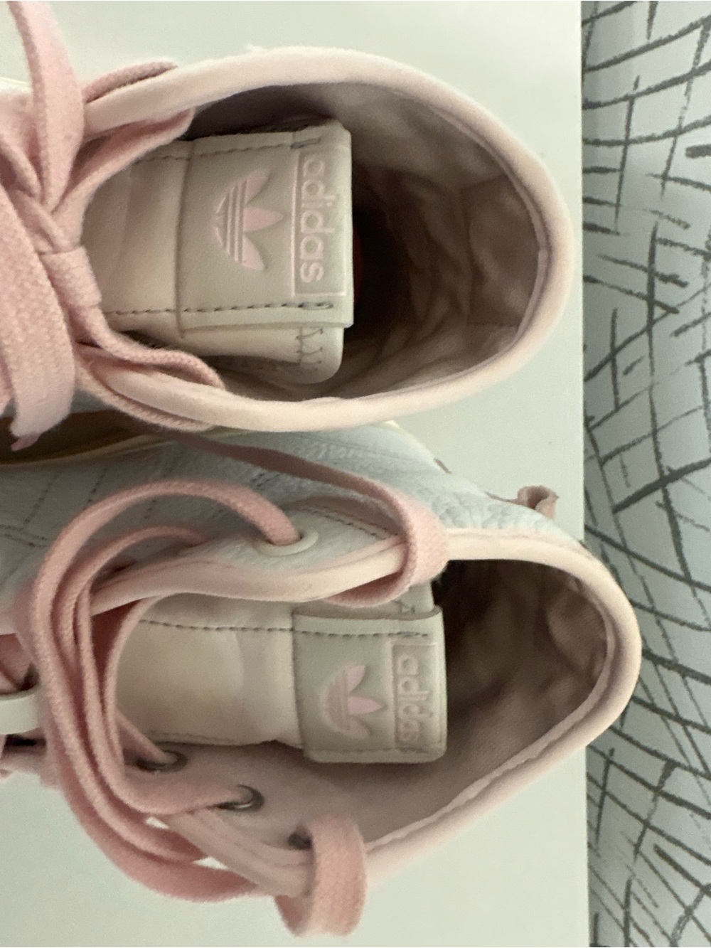 adidas Nizza Bonega Mid Platform Sneakers Pink/White Size 8 - Picture 8 of 10